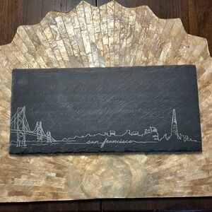 San Francisco skyline! Unique black slate art piece